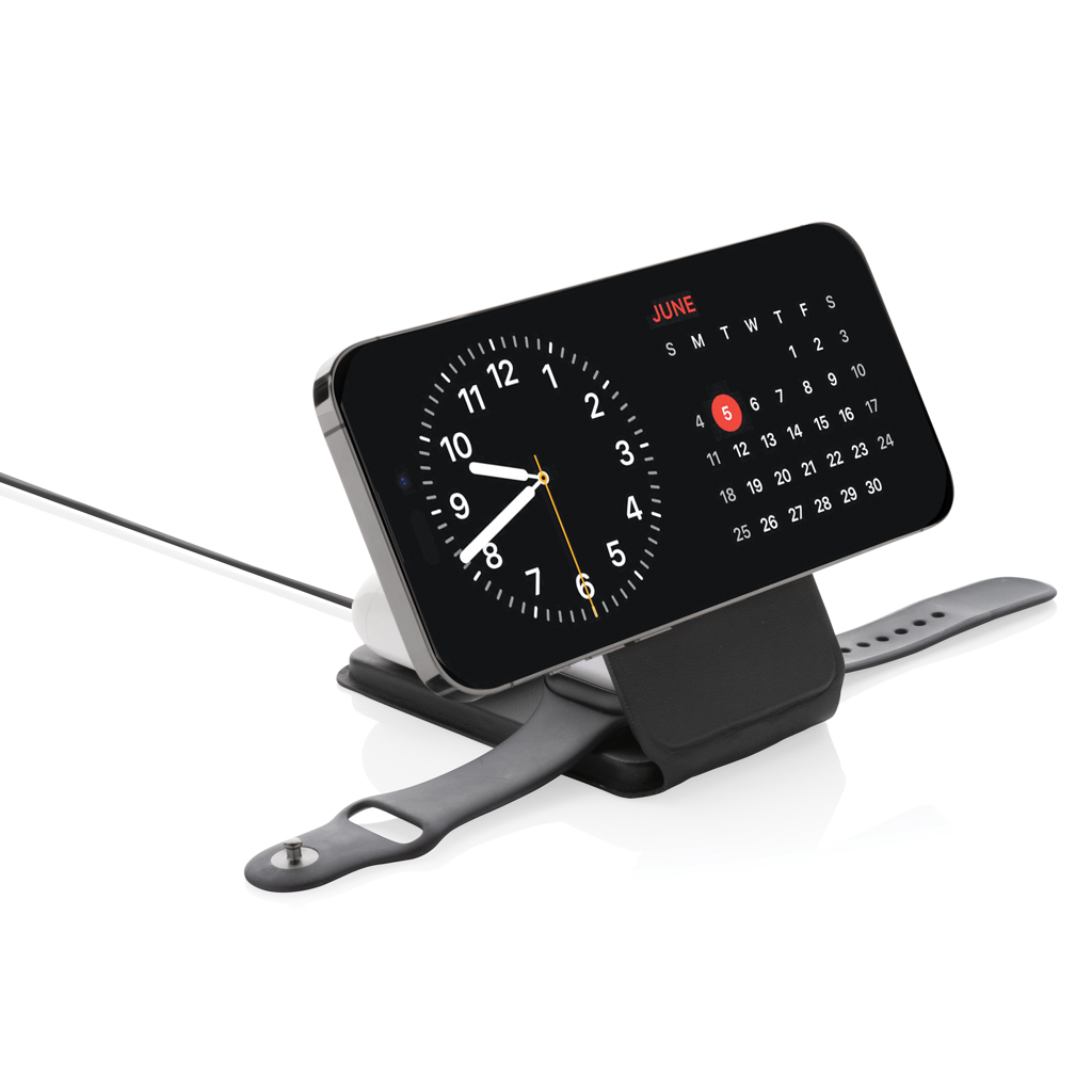 Cargador inalámbrico magnético Swiss Peak RCS rPU 15W 3 en 1 - Tecnología - Regalo Promocional Personalizado - imagen 5