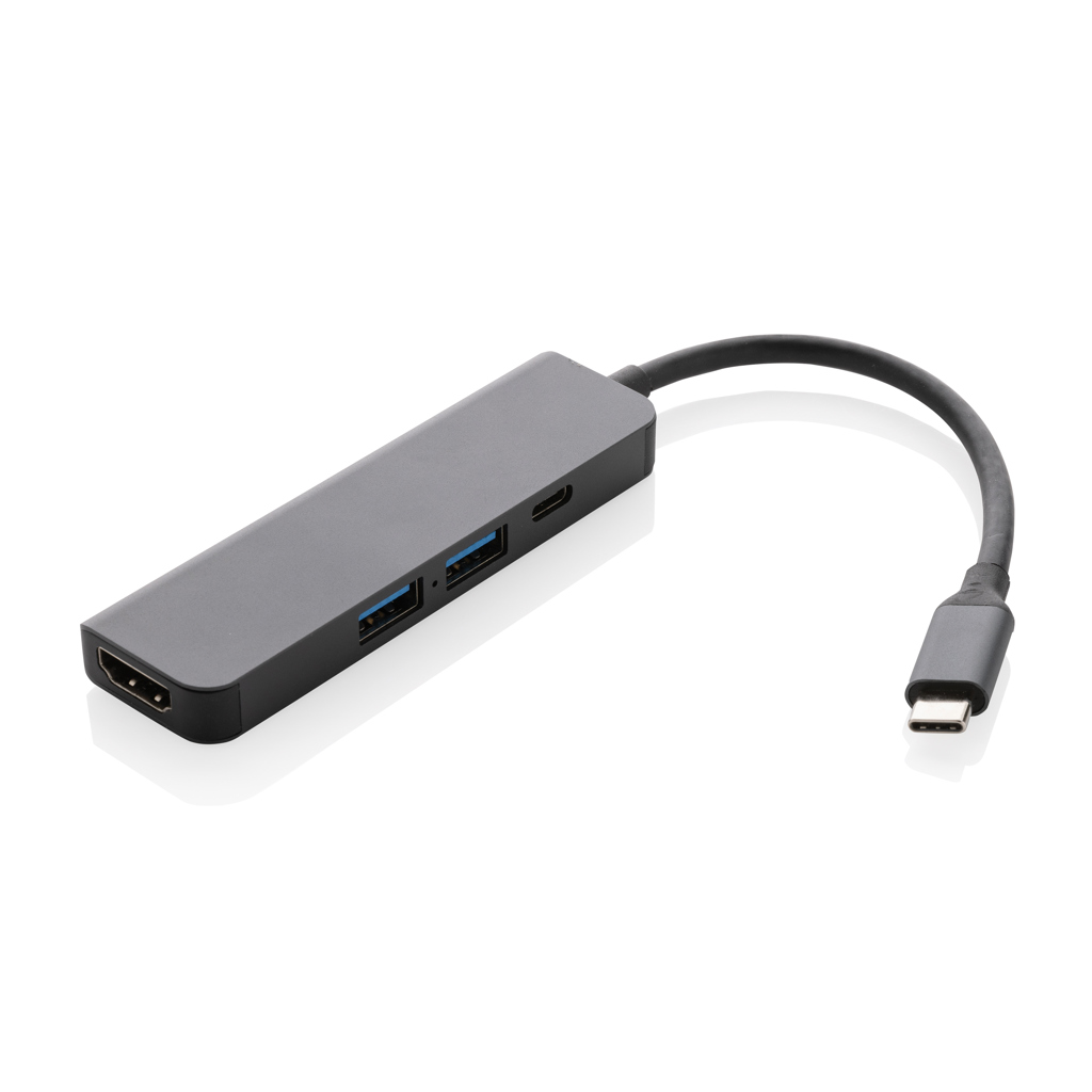 Hub Terra RCS de aluminio reciclado con entrada HDMI - Tecnología - Regalo Promocional Personalizado - vista alternativa