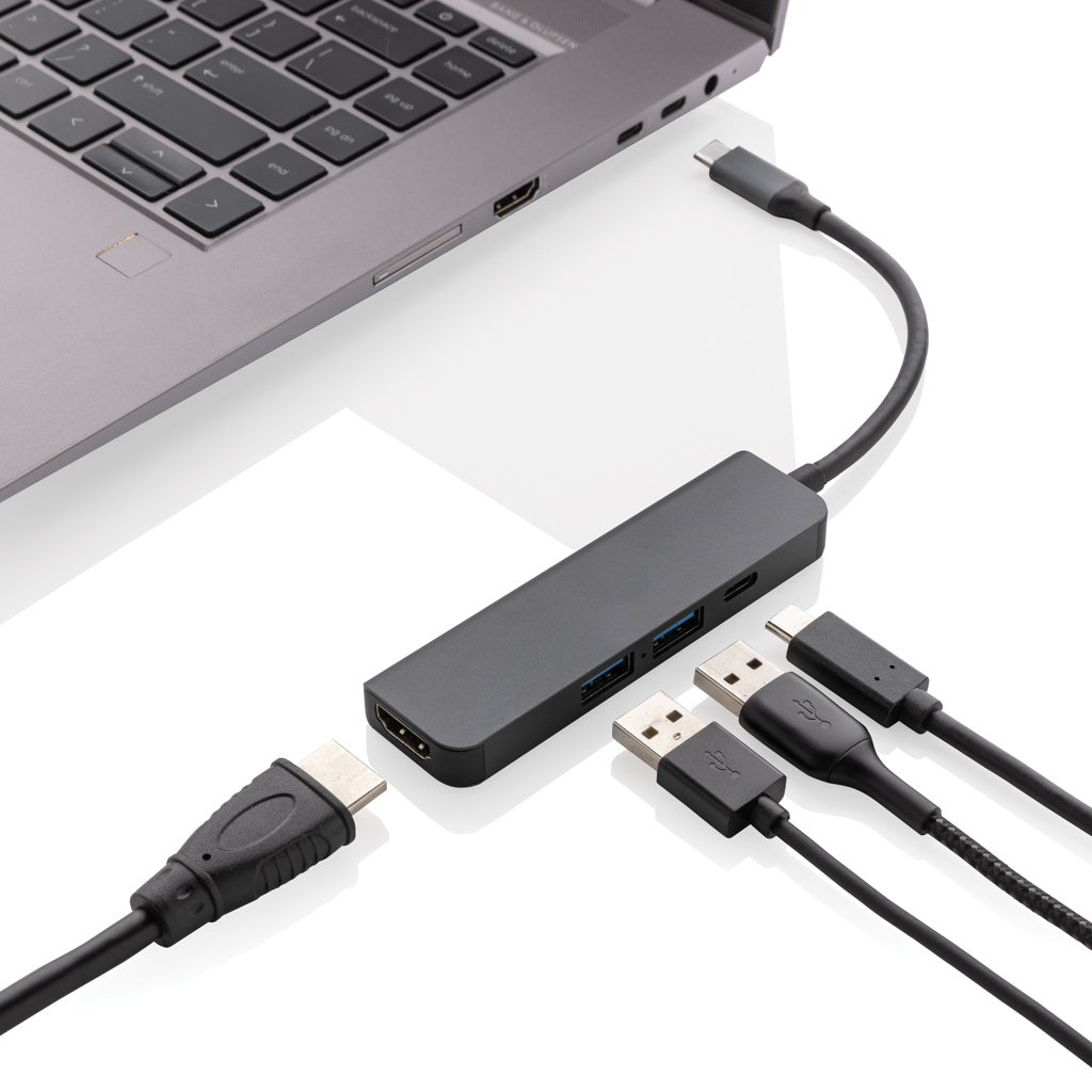 Hub Terra RCS de aluminio reciclado con entrada HDMI - Tecnología - Regalo Promocional Personalizado - imagen 3
