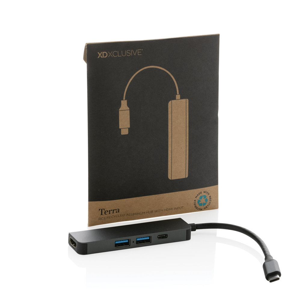 Hub Terra RCS de aluminio reciclado con entrada HDMI - Tecnología - Regalo Promocional Personalizado - imagen 4