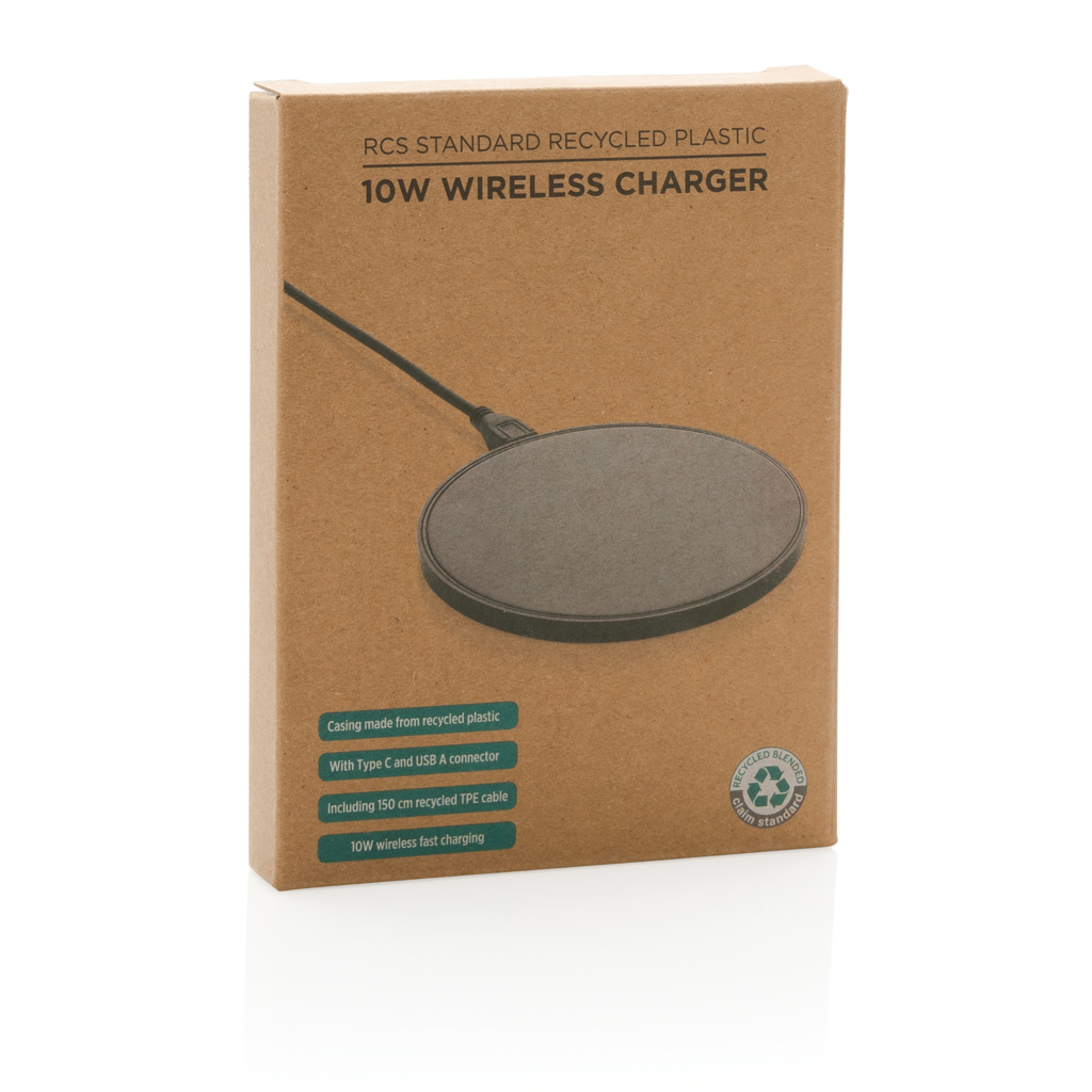 Cargador inalámbrico 10W de plástico reciclado RCS - Tecnología - Regalo Promocional Personalizado - imagen 9