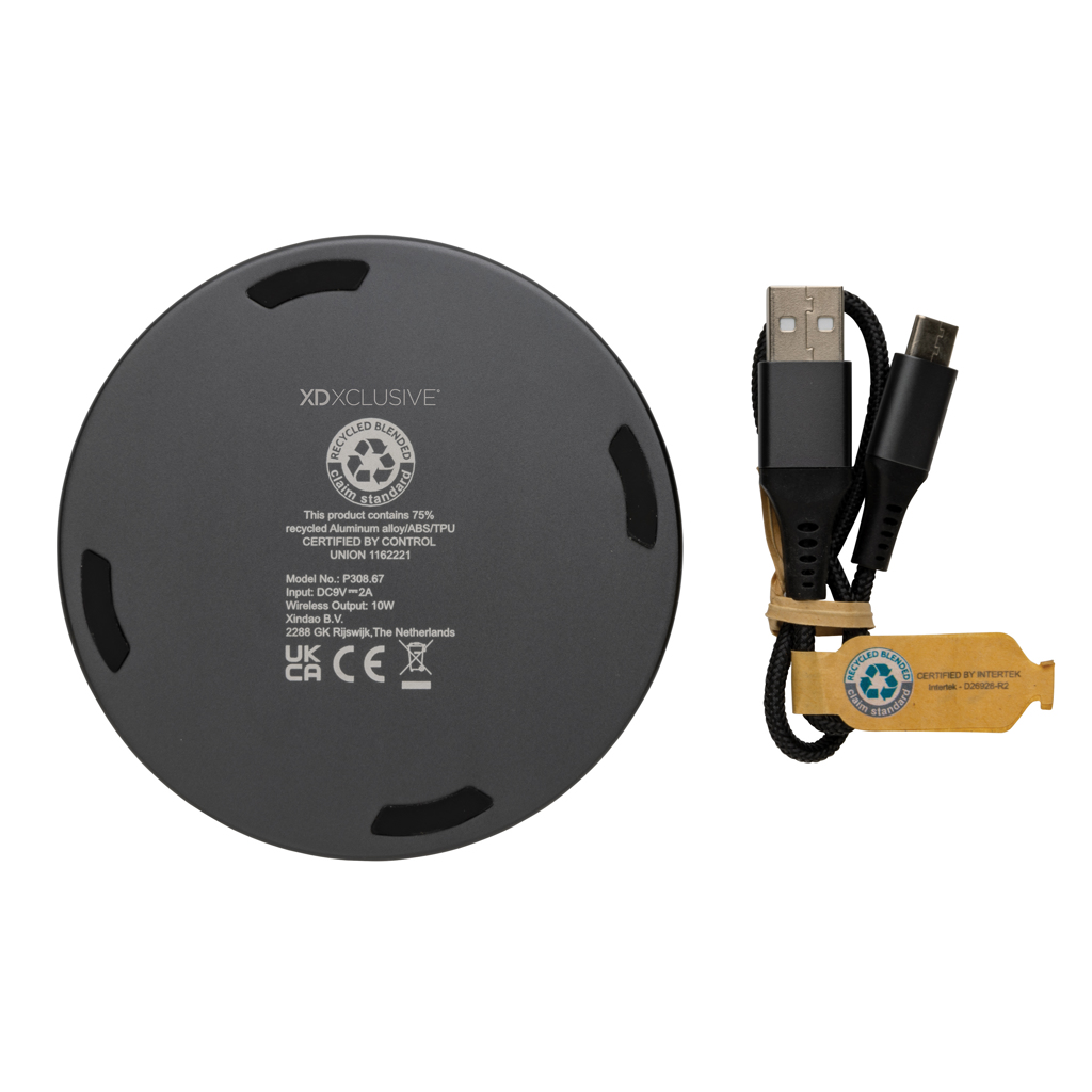 Cargador inalámbrico Terra RCS de aluminio reciclado de 10W - Tecnología - Regalo Promocional Personalizado - imagen 5