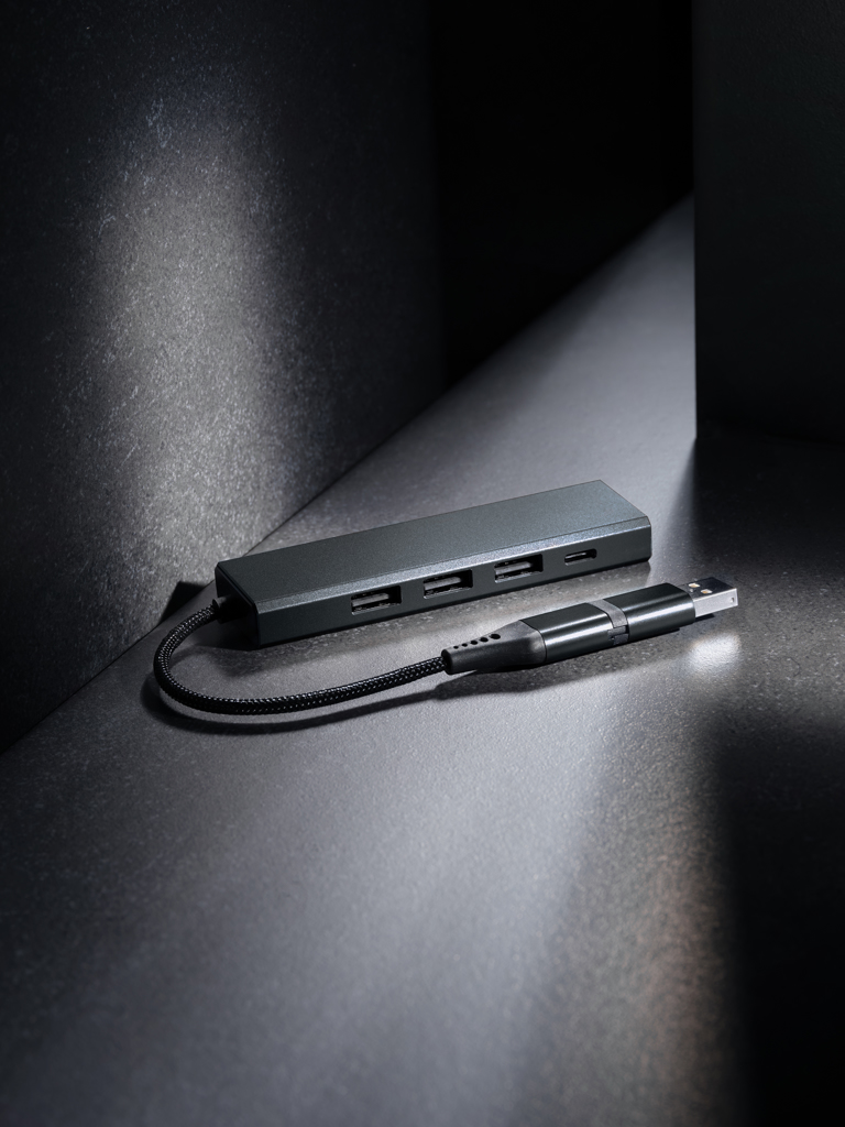 Hub Terra de aluminio reciclado  RCS con 3 puertos USB - Tecnología - Regalo Promocional Personalizado - imagen 6