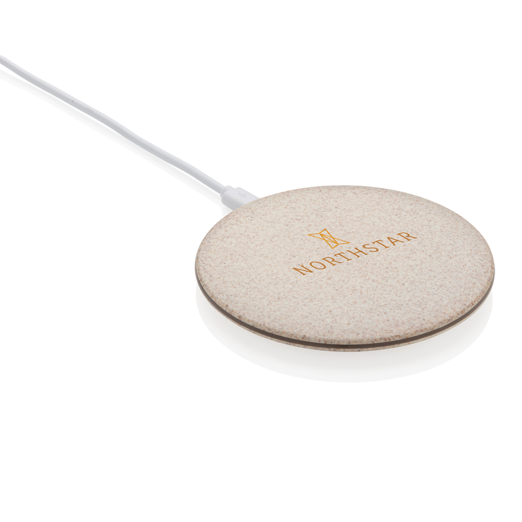 Cargador inalámbrico 5W de paja de trigo - Tecnología - Regalo Promocional Personalizado - imagen 5