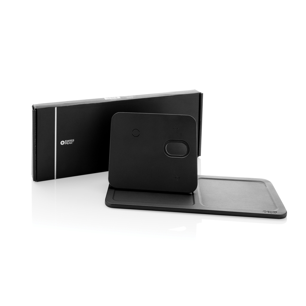 Bandeja cargador inalámbrico RCS  PU Swiss Peak 3 en 1 - Tecnología - Regalo Promocional Personalizado - imagen 10