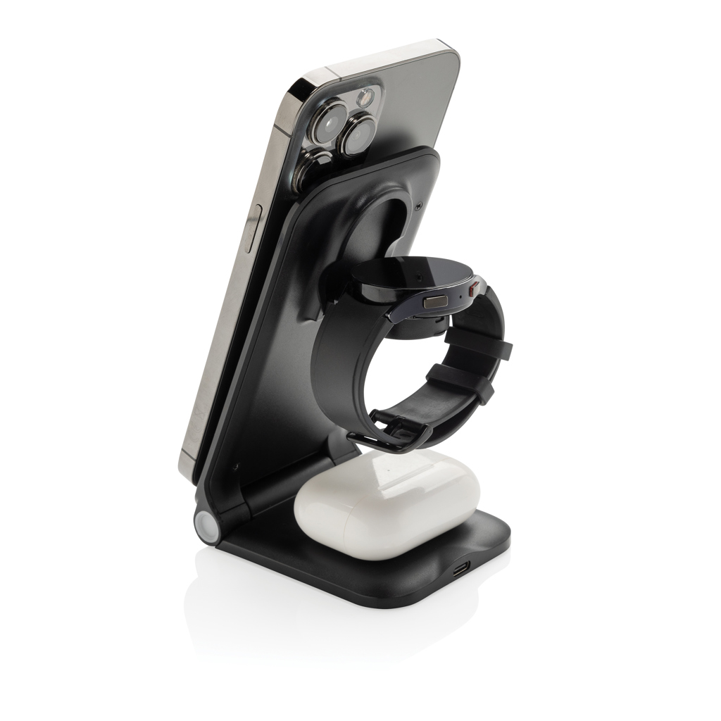 Cargador personalizado Terra 3 en 1 plegable RCS de aluminio reciclable de 15W - Tecnología - Regalo Promocional Personalizado - imagen 5