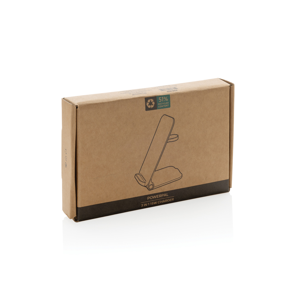 Cargador personalizado Terra 3 en 1 plegable RCS de aluminio reciclable de 15W - Tecnología - Regalo Promocional Personalizado - imagen 9