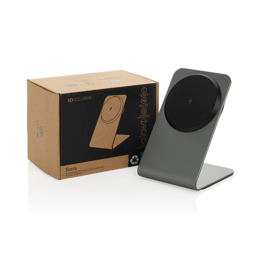 Soporte magnético Terra con carga inalámbrica aluminio 15W - Tecnología - Regalo Promocional Personalizado - imagen 5