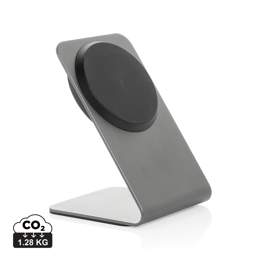 Soporte magnético Terra con carga inalámbrica aluminio 15W - Tecnología - Regalo Promocional Personalizado