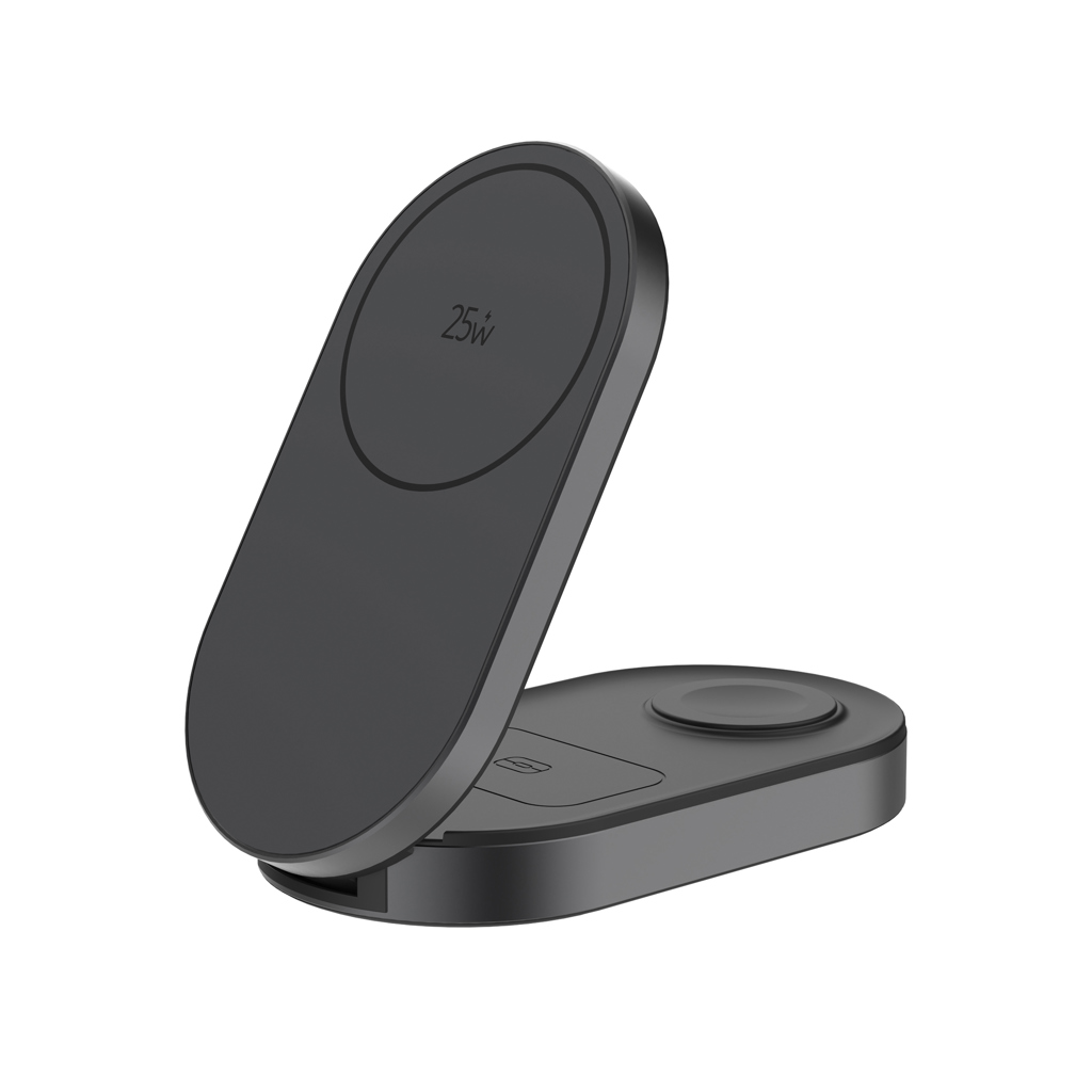 Cargador inalámbrico plegable Quantum ultrarrápido 3 en 1 - Tecnología - Regalo Promocional Personalizado - vista alternativa