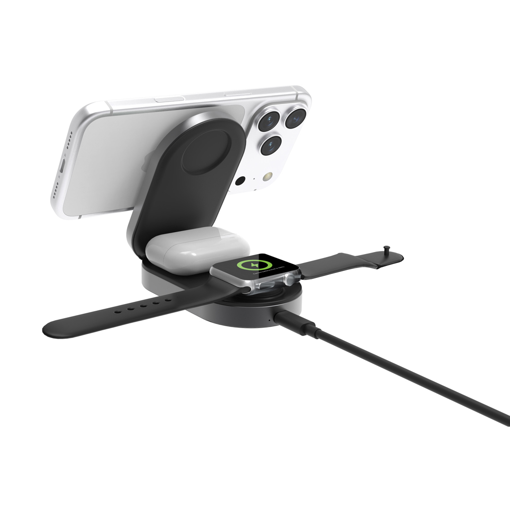 Cargador inalámbrico plegable Quantum ultrarrápido 3 en 1 - Tecnología - Regalo Promocional Personalizado - imagen 5