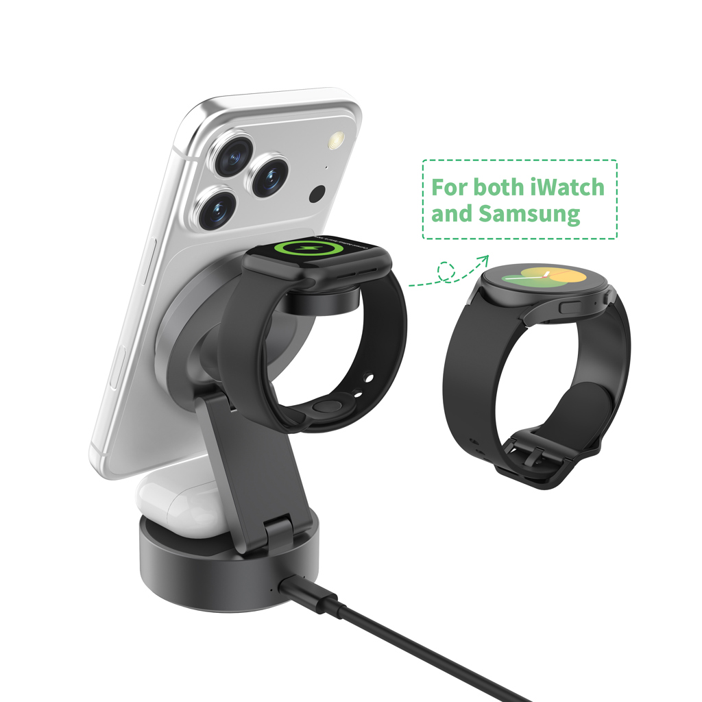 Cargador inalámbrico ultrarrápido 3 en 1 Quantum RCS 25W - Tecnología - Regalo Promocional Personalizado - imagen 8