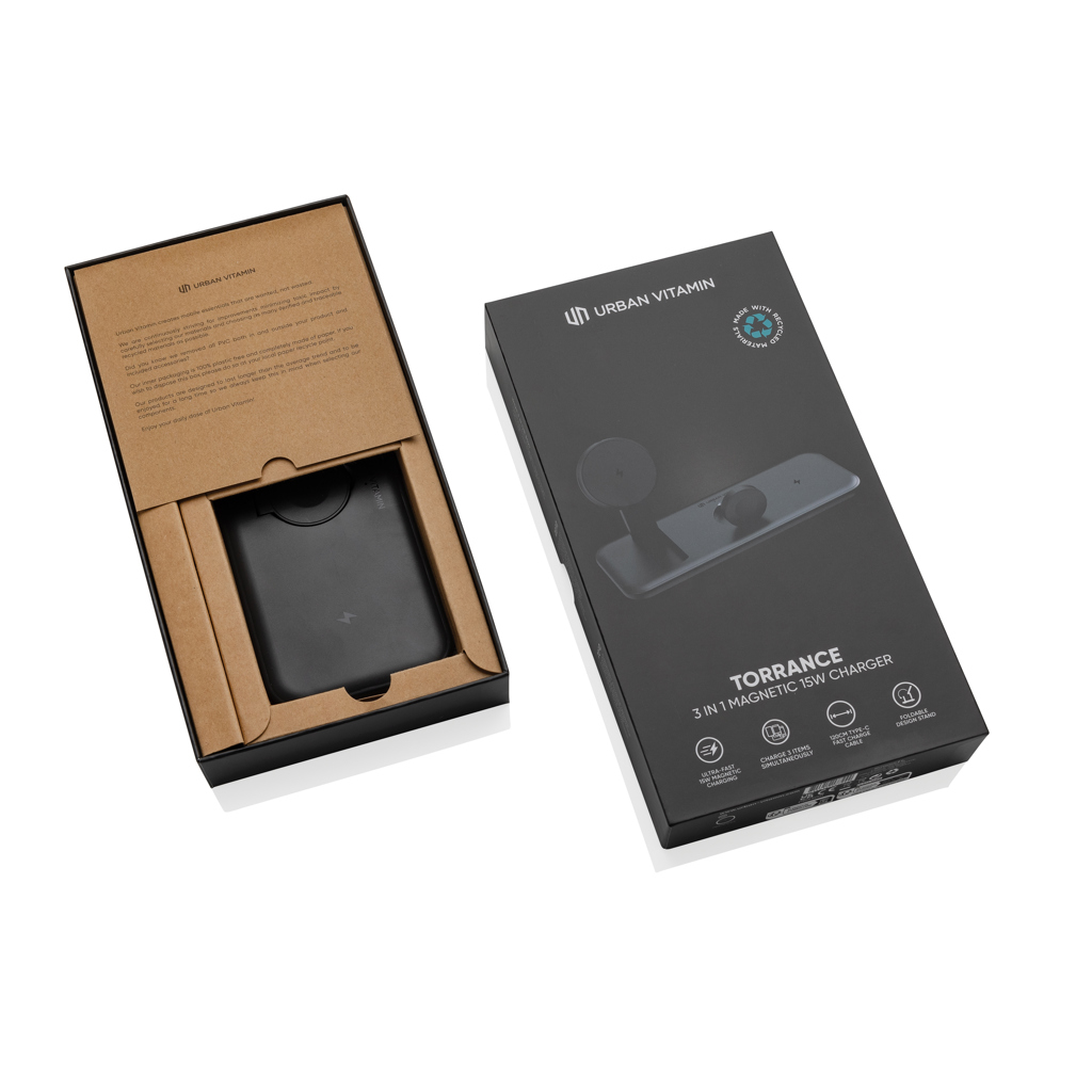 Cargador magnético 3 en 1 RCS Urban Vitamin Torrance 15W - Tecnología - Regalo Promocional Personalizado - imagen 12