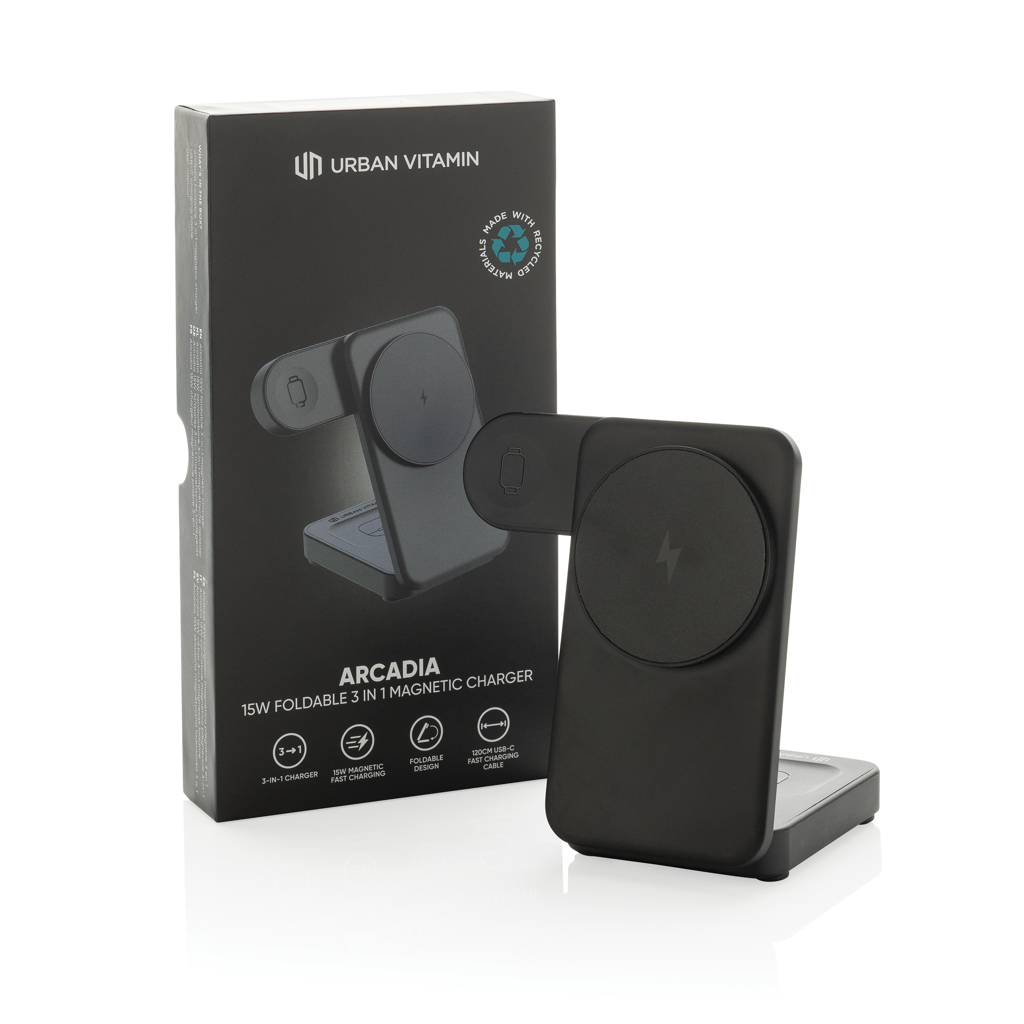 Cargador magnético 3 en 1 RCS Urban Vitamin Arcadia 15W - Tecnología - Regalo Promocional Personalizado - imagen 13