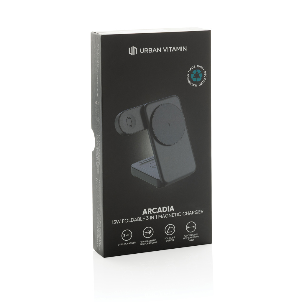 Cargador magnético 3 en 1 RCS Urban Vitamin Arcadia 15W - Tecnología - Regalo Promocional Personalizado - imagen 14