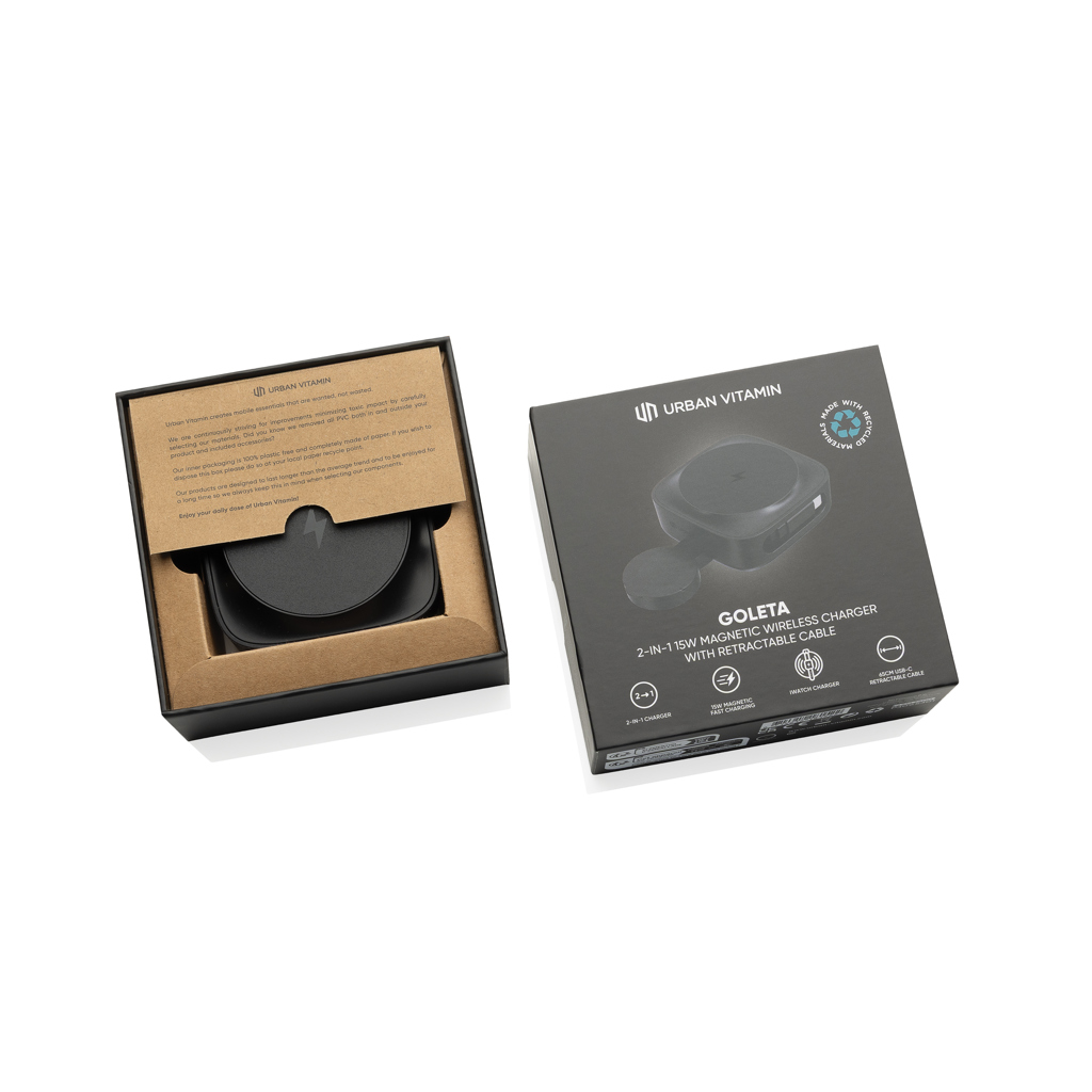 Cargador inalámbrico Urban Vitamin Goleta 2 en 1 de 15W - Tecnología - Regalo Promocional Personalizado - imagen 13