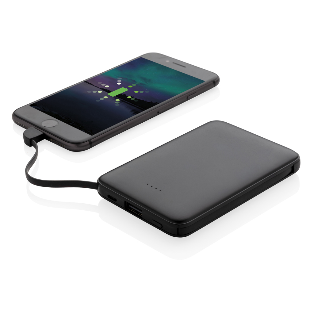 Powerbank personalizada de 5.000 mAh de bolsillo con cables integrados - Tecnología - Regalo Promocional Personalizado - imagen 4
