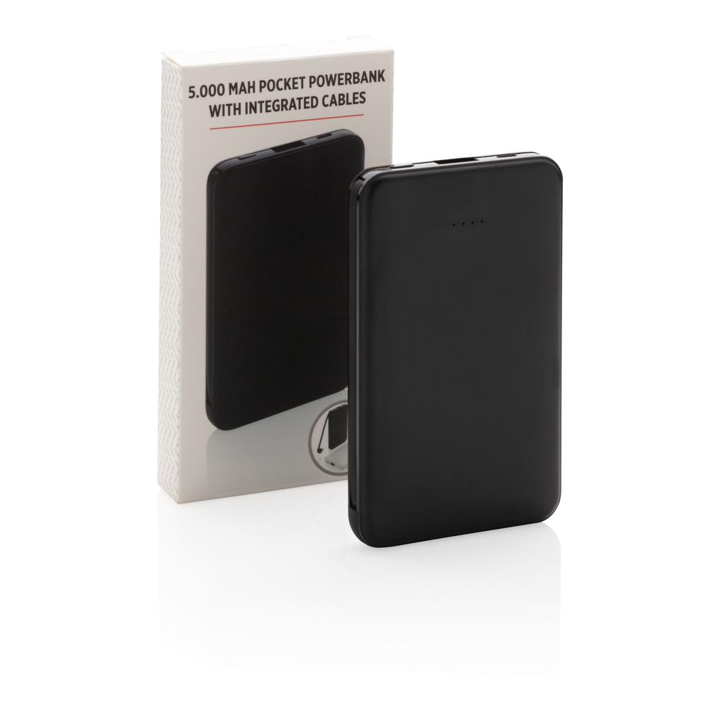 Powerbank personalizada de 5.000 mAh de bolsillo con cables integrados - Tecnología - Regalo Promocional Personalizado - imagen 3