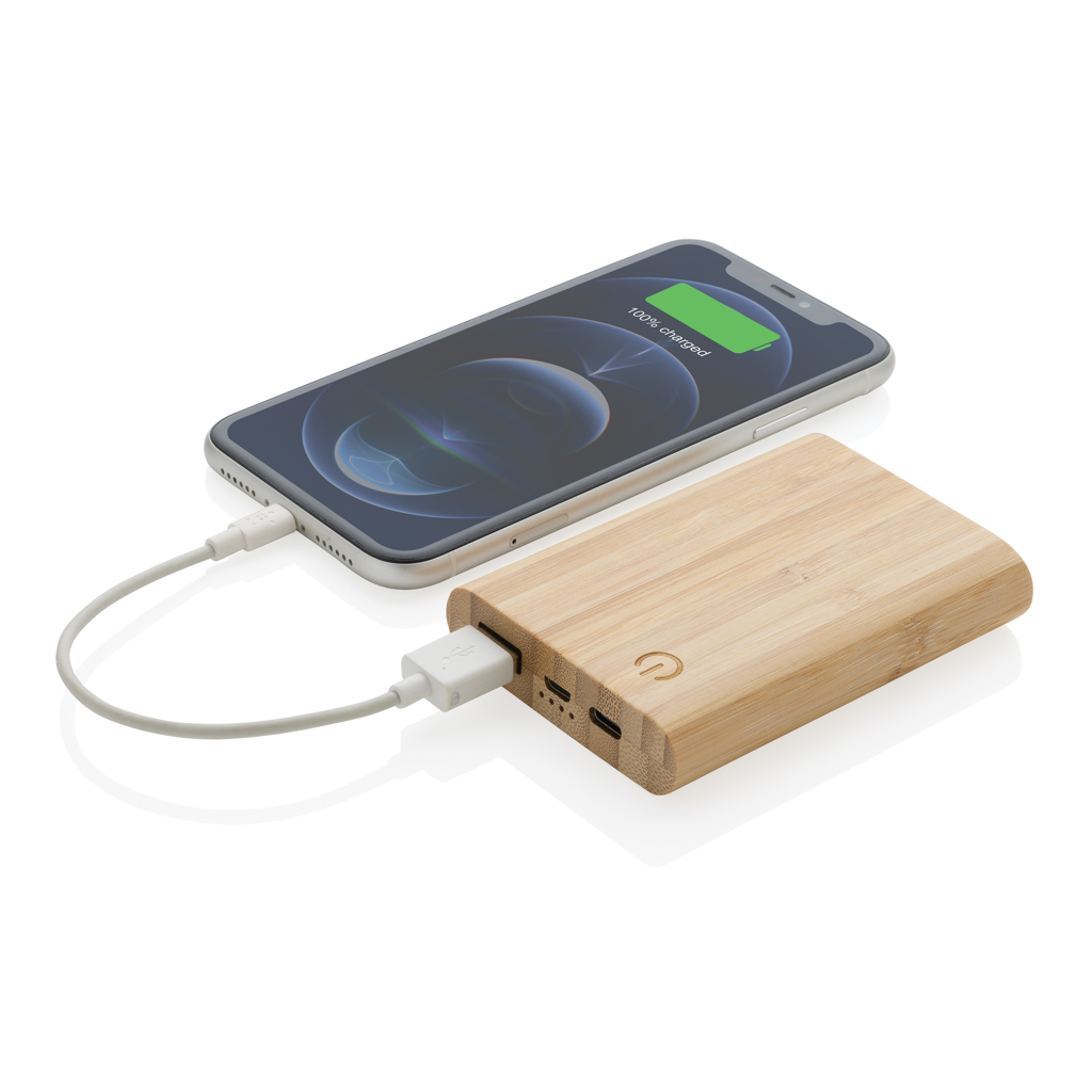 Powerbank personalizada de bambú de 5.000 mAh - Tecnología - Regalo Promocional Personalizado - imagen 3
