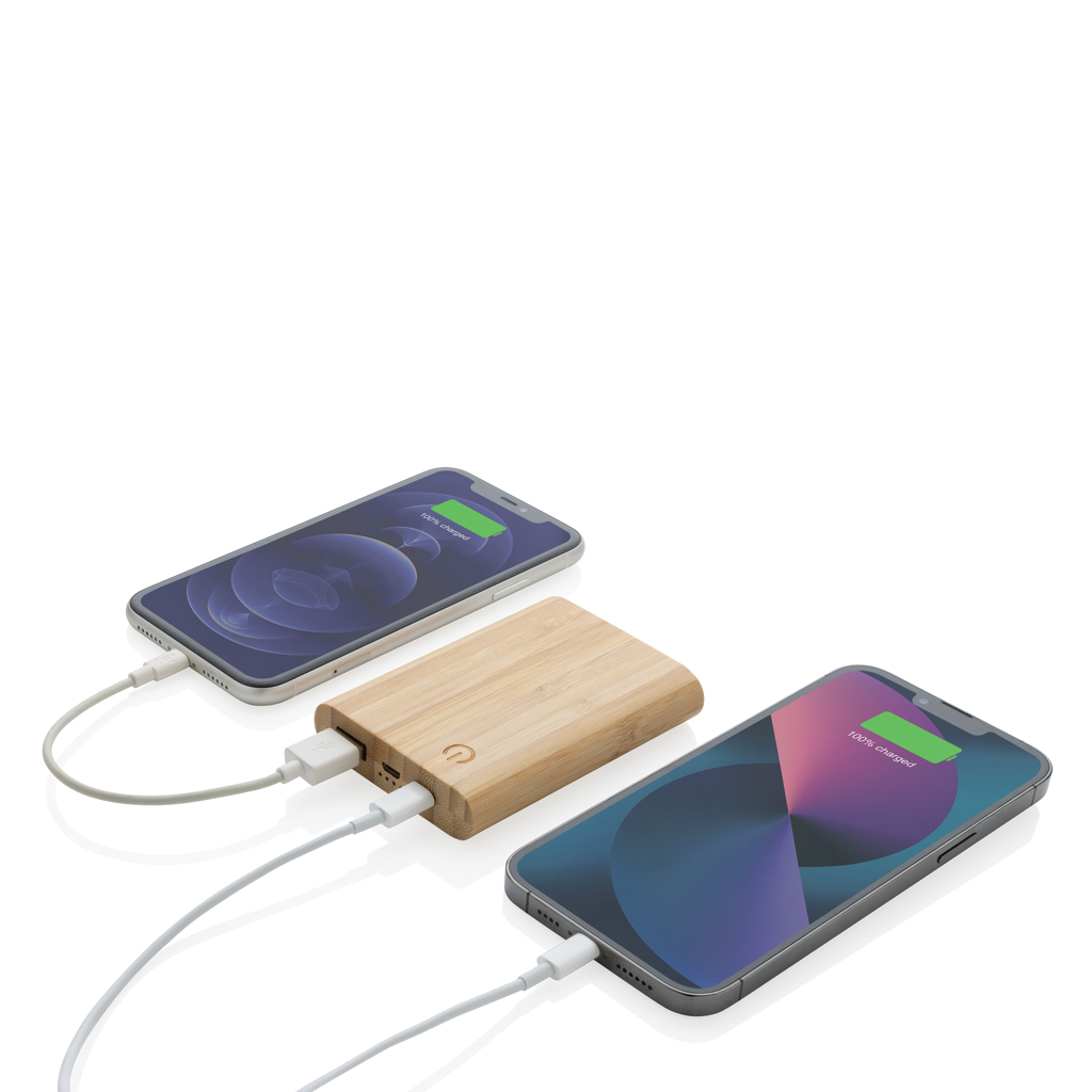 Powerbank personalizada de bambú de 5.000 mAh - Tecnología - Regalo Promocional Personalizado - imagen 4