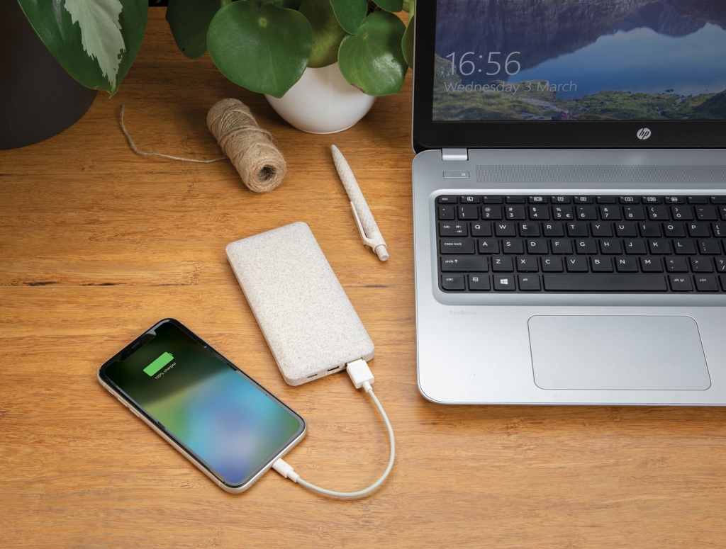 Powerbank personalizada de 10.000 mAh de paja de trigo - Tecnología - Regalo Promocional Personalizado - imagen 7