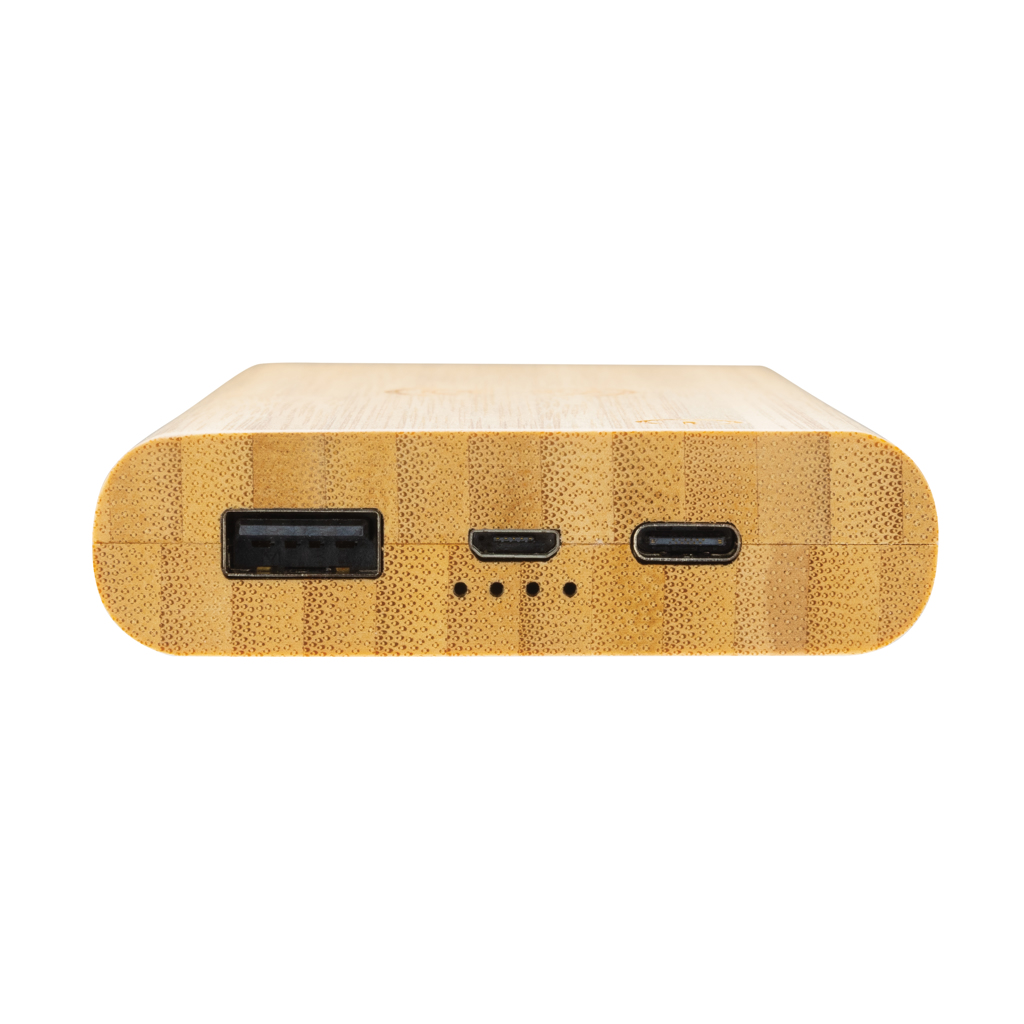 Powerbank inalámbrica personalizada de bambú FSC de 8.000 mAh de 5W - Tecnología - Regalo Promocional Personalizado - imagen 6