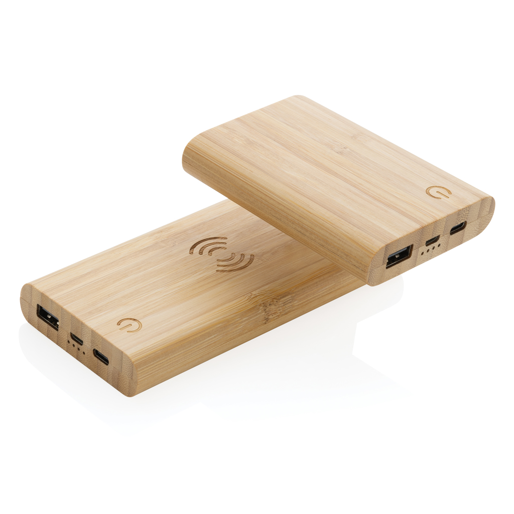 Powerbank inalámbrica personalizada de bambú FSC de 8.000 mAh de 5W - Tecnología - Regalo Promocional Personalizado - imagen 8