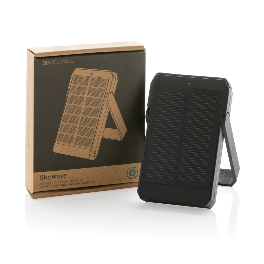 Batería solar personalizada Skywave RCS de plástico reciclado de 5000 mah inalámbrica de 10W - Tecnología - Regalo Promocional Personalizado - imagen 13
