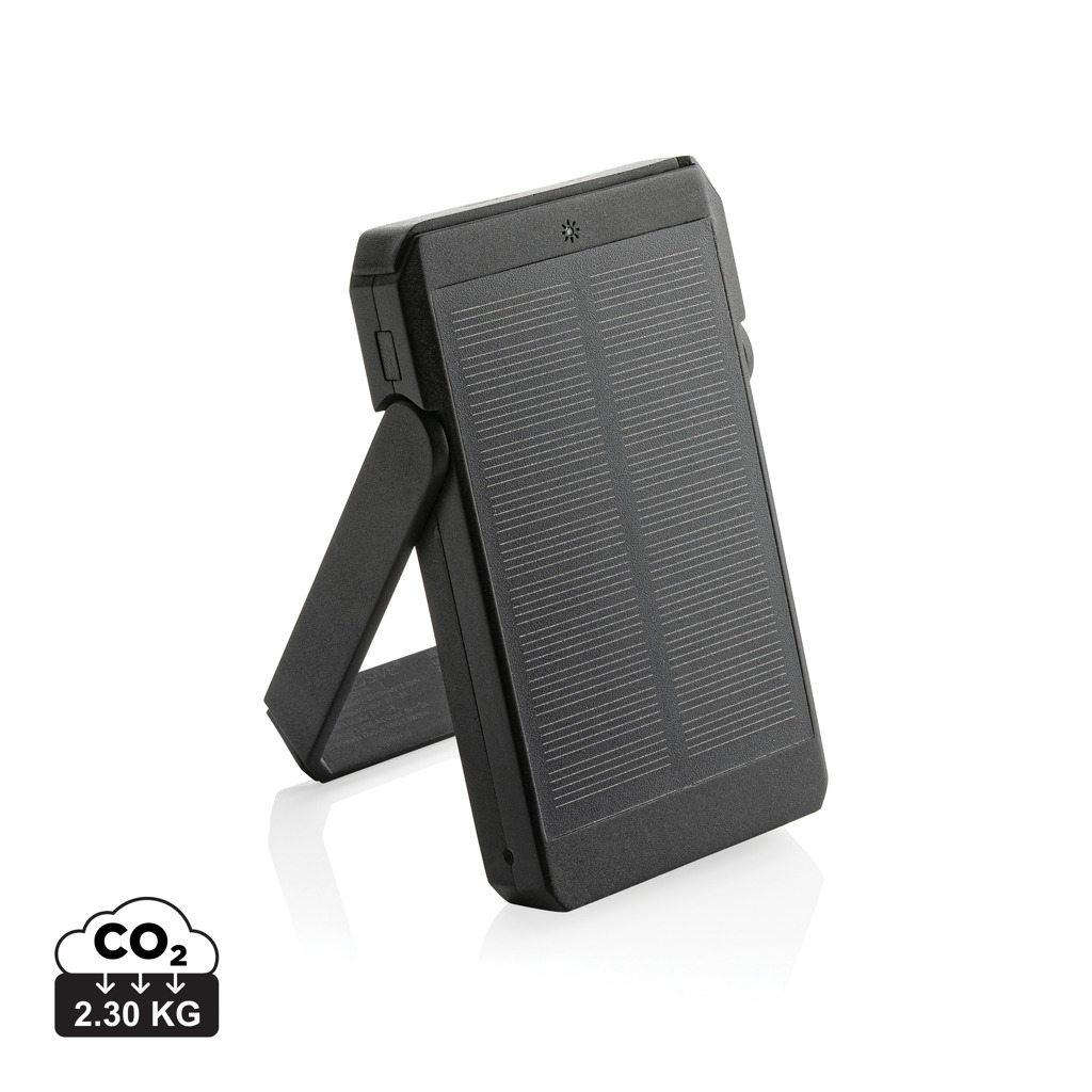 Batería solar personalizada Skywave RCS de plástico reciclado de 5000 mah inalámbrica de 10W - Tecnología - Regalo Promocional Personalizado