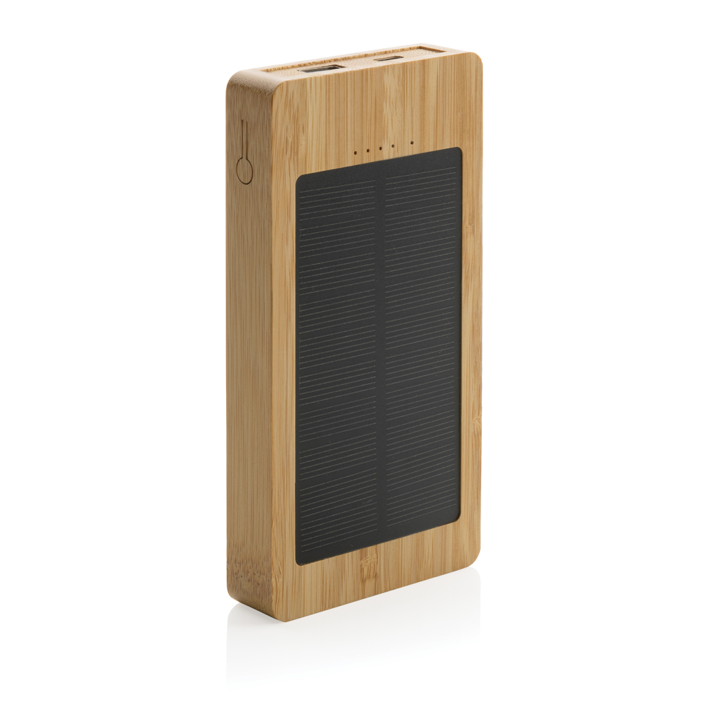 Batería solar personalizada de bambú Sunwick de 10.000 mah - Tecnología - Regalo Promocional Personalizado - imagen 4
