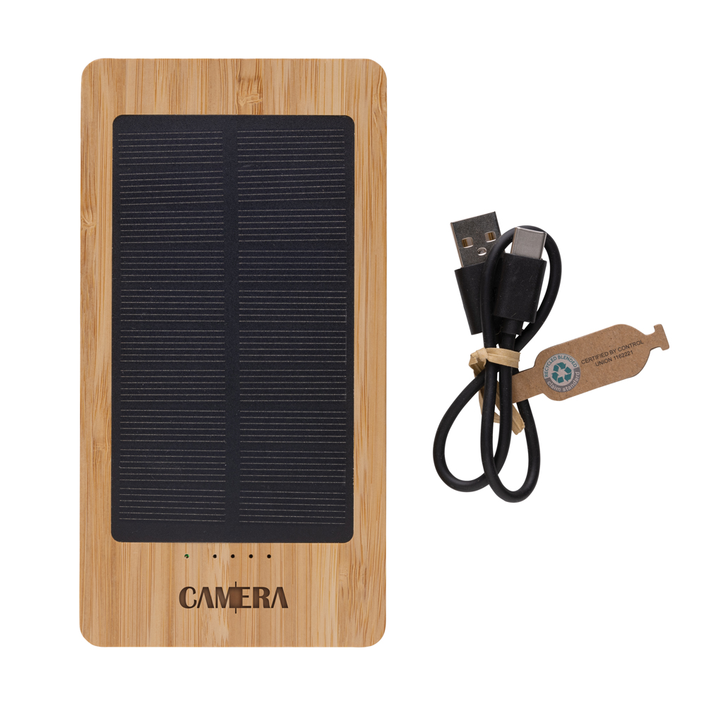 Batería solar personalizada de bambú Sunwick de 10.000 mah - Tecnología - Regalo Promocional Personalizado - imagen 6