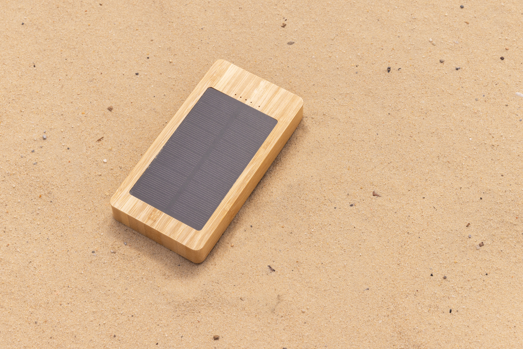 Batería solar personalizada de bambú Sunwick de 10.000 mah - Tecnología - Regalo Promocional Personalizado - imagen 9