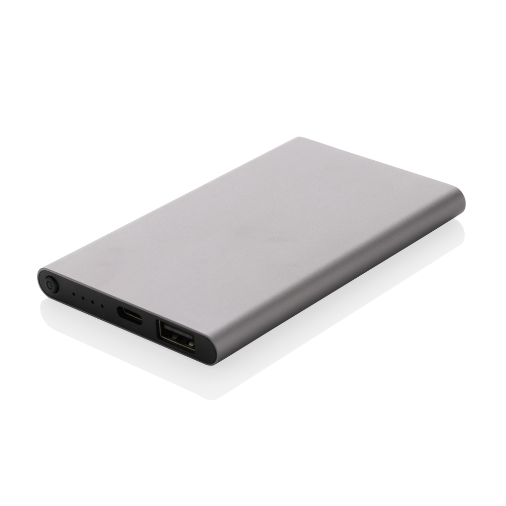 Powerbank personalizada de plástico/aluminio reciclado RCS de 4000 mah tipo C - Tecnología - Regalo Promocional Personalizado - vista alternativa