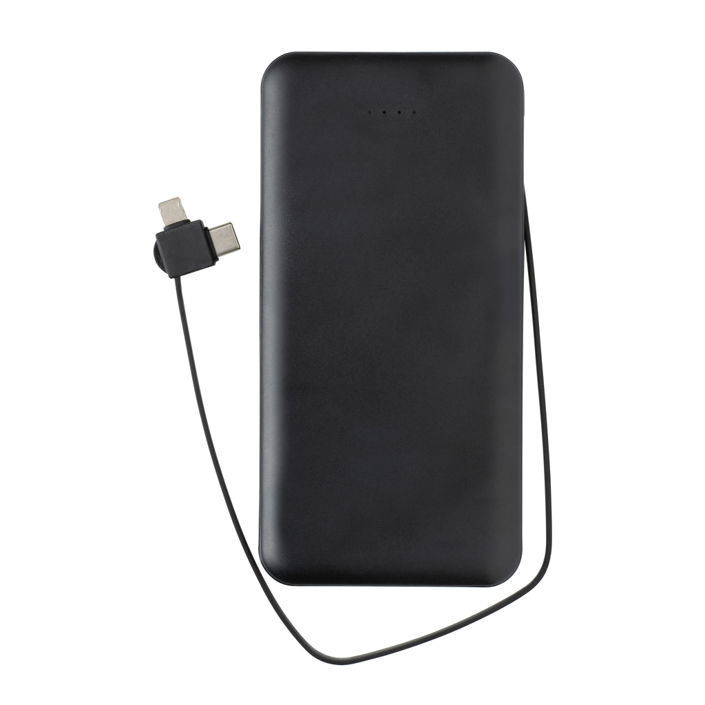 Powerbank personalizada RCS de plástico reciclado de 10.000 mAh con cable integrado - Tecnología - Regalo Promocional Personalizado - imagen 5