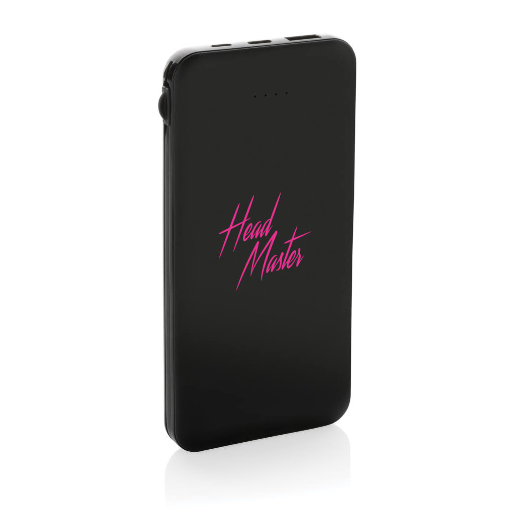Powerbank personalizada RCS de plástico reciclado de 10.000 mAh con cable integrado - Tecnología - Regalo Promocional Personalizado - imagen 8