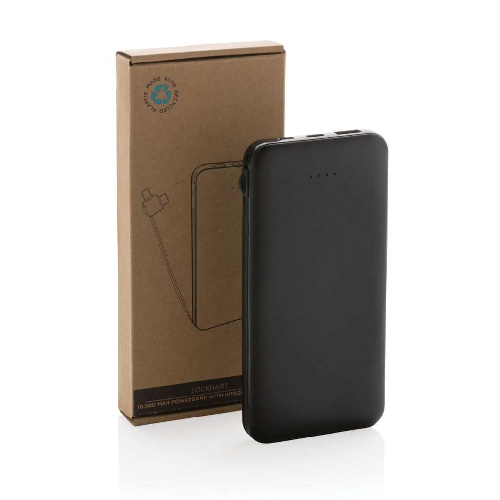 Powerbank personalizada RCS de plástico reciclado de 10.000 mAh con cable integrado - Tecnología - Regalo Promocional Personalizado - imagen 11