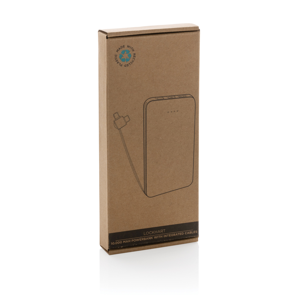 Powerbank personalizada RCS de plástico reciclado de 10.000 mAh con cable integrado - Tecnología - Regalo Promocional Personalizado - imagen 12