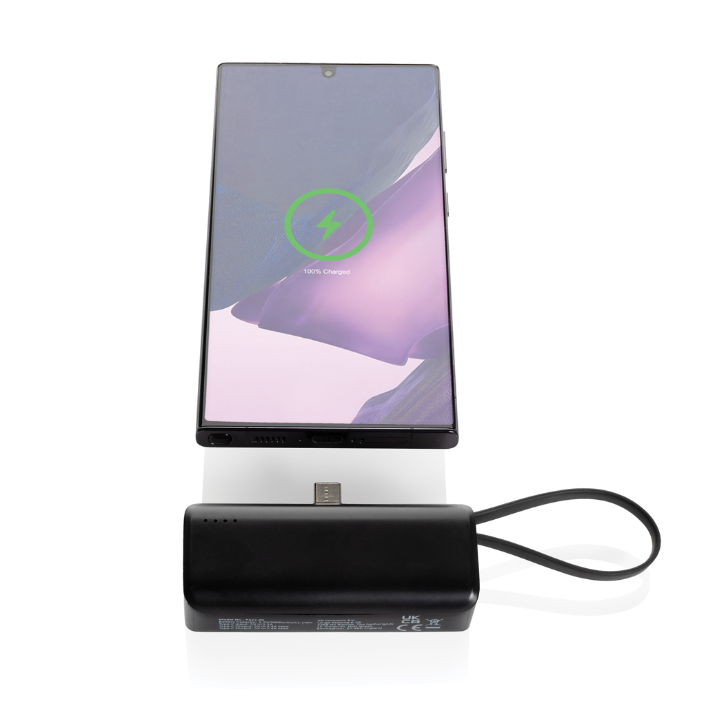 Powerbank personalizada Powerlink RCS de plástico de 3000 mah con conector USB C - Tecnología - Regalo Promocional Personalizado - imagen 3