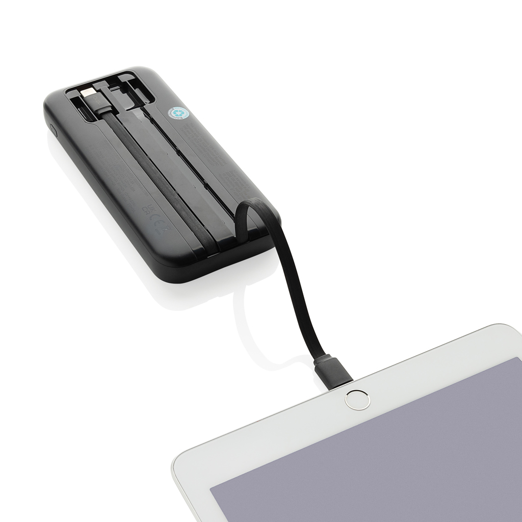 Powerbank personalizada Turbopack RCS de 10.000 mAh con cables integrados - Tecnología - Regalo Promocional Personalizado - imagen 6