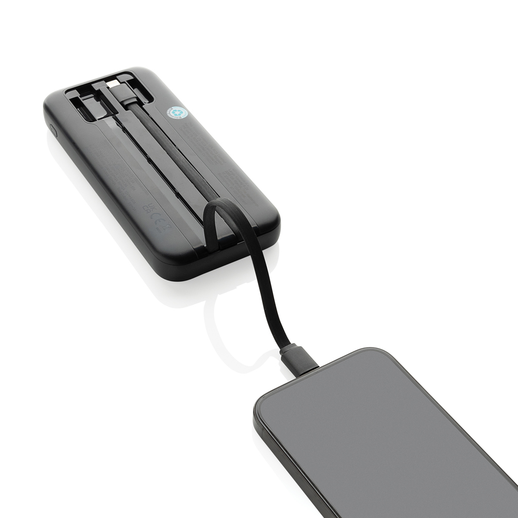 Powerbank personalizada Turbopack RCS de 10.000 mAh con cables integrados - Tecnología - Regalo Promocional Personalizado - imagen 7