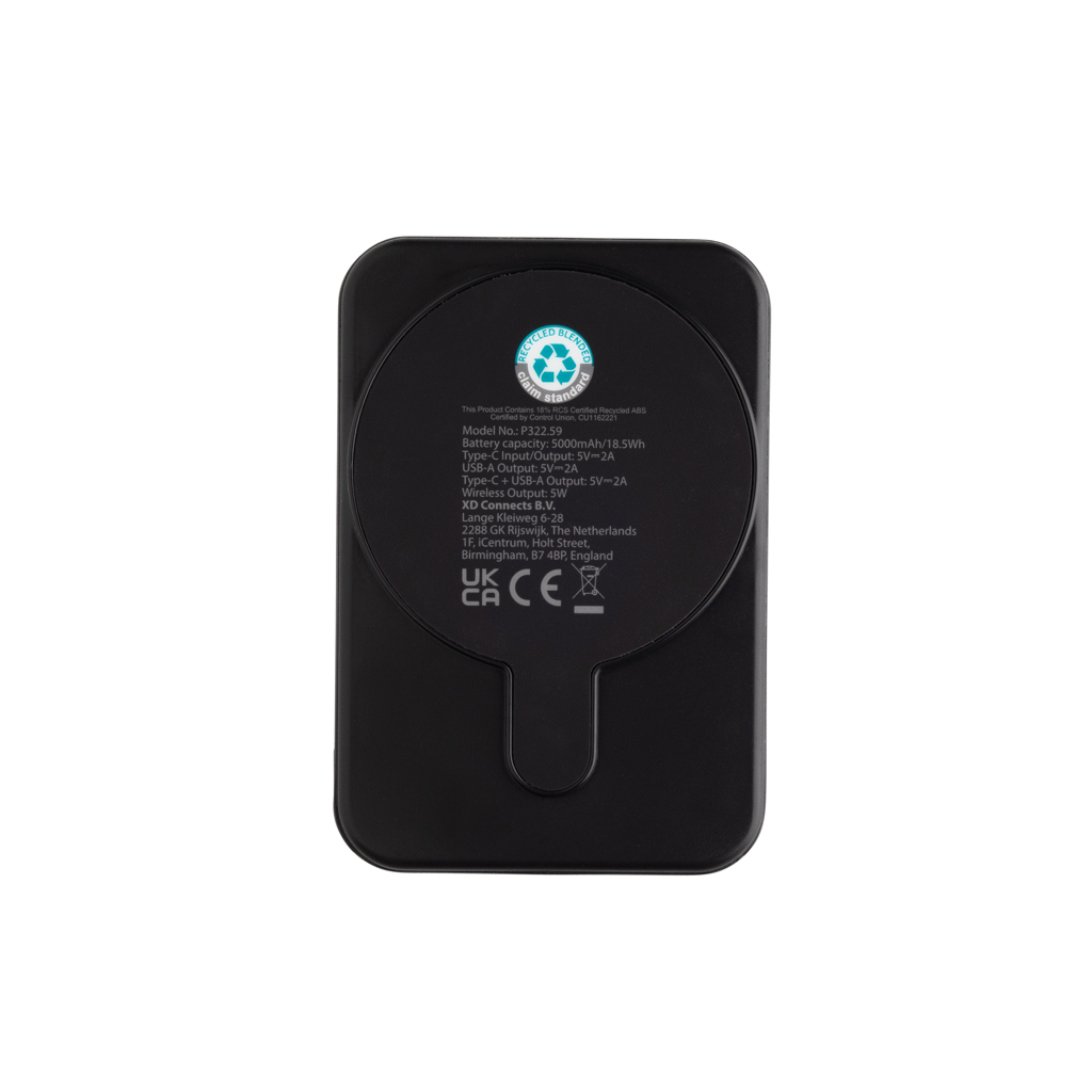 Powerbank personalizada Stellar magnética de plástico reciclado de 5000 mAh de 5W - Tecnología - Regalo Promocional Personalizado - imagen 6
