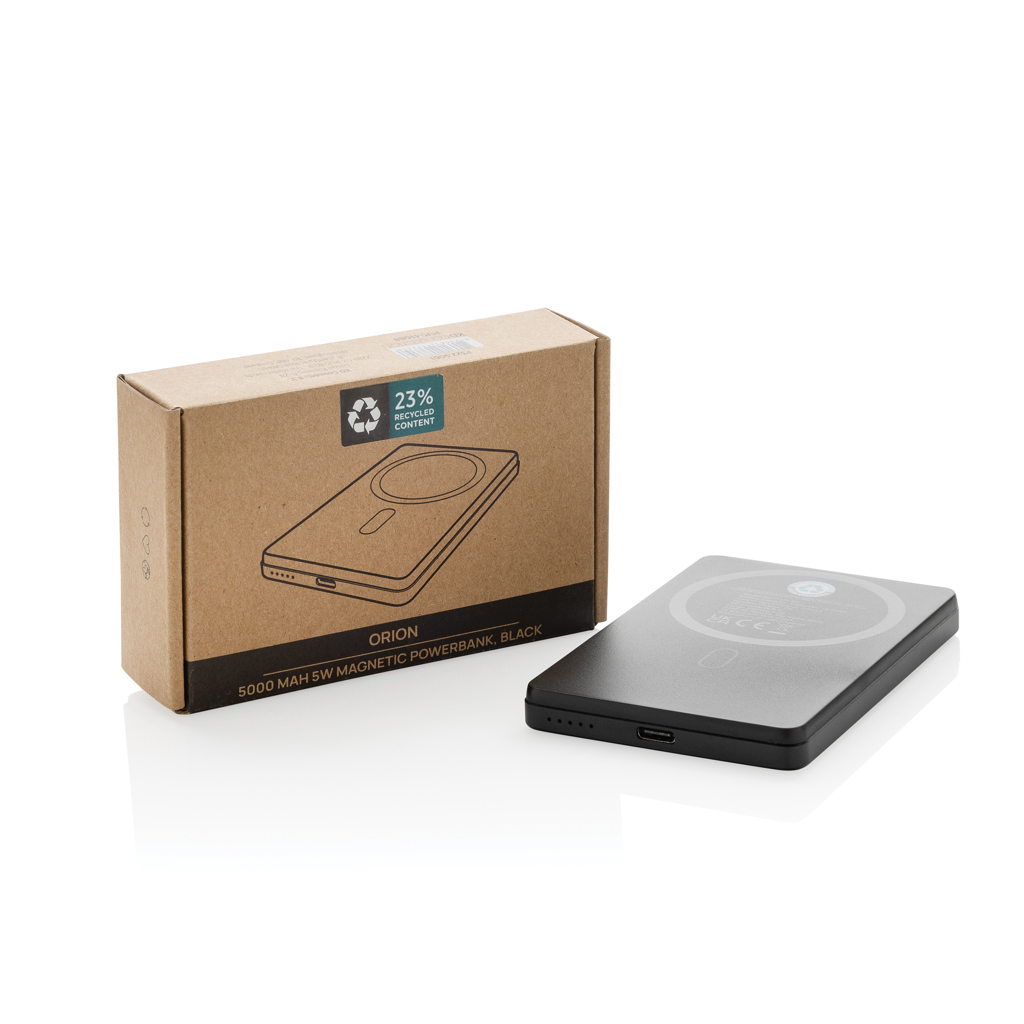 Powerbank personalizada Orion magnética de aluminio reciclado RCS de 5000 mAh - Tecnología - Regalo Promocional Personalizado - imagen 11