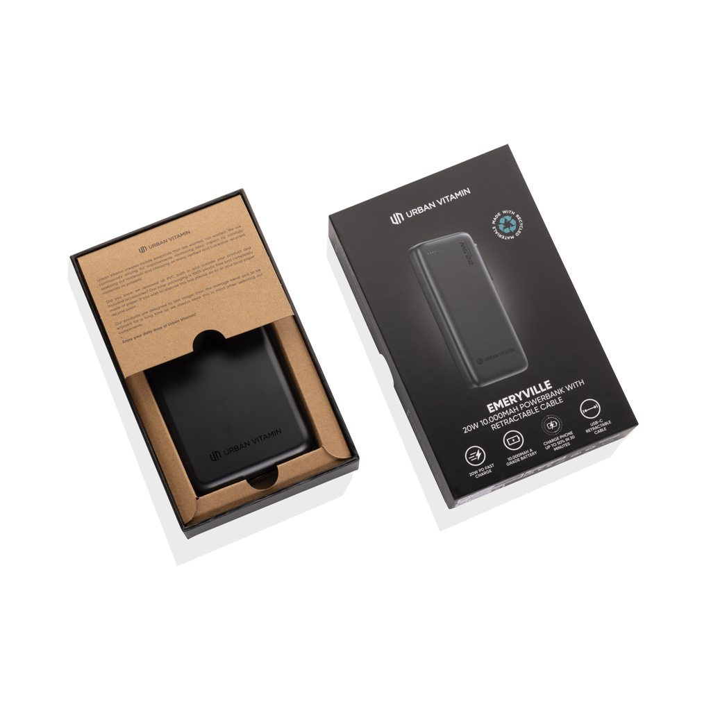 Batería externa Urban Vitamin Emeryville 20W y 10.000 mAh - Tecnología - Regalo Promocional Personalizado - imagen 3