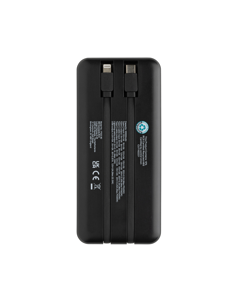 Powerbank personalizada Gridley de 65W para ordenador RCS de plástico reciclado de 20.000 mAh - Tecnología - Regalo Promocional Personalizado - imagen 6