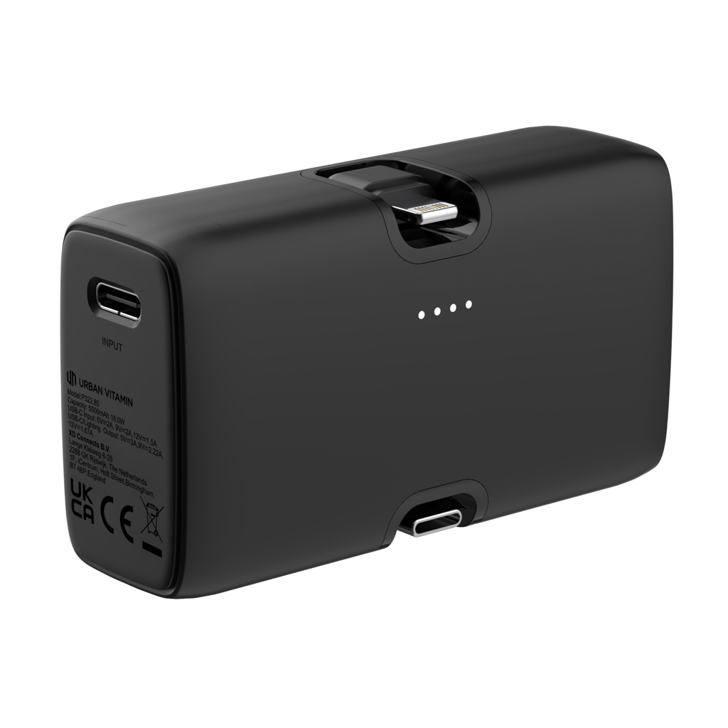 Powerbank personalizada Urban Vitamin Los Angeles de plástico reciclado RCS de 5000 mAh - Tecnología - Regalo Promocional Personalizado - vista alternativa
