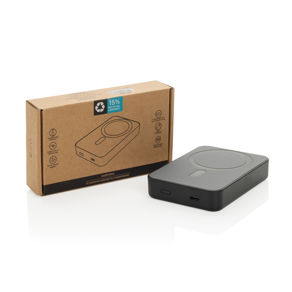 Batería magnética plástico reciclado Amporia RCS 10.000 mAh - Tecnología - Regalo Promocional Personalizado - imagen 4