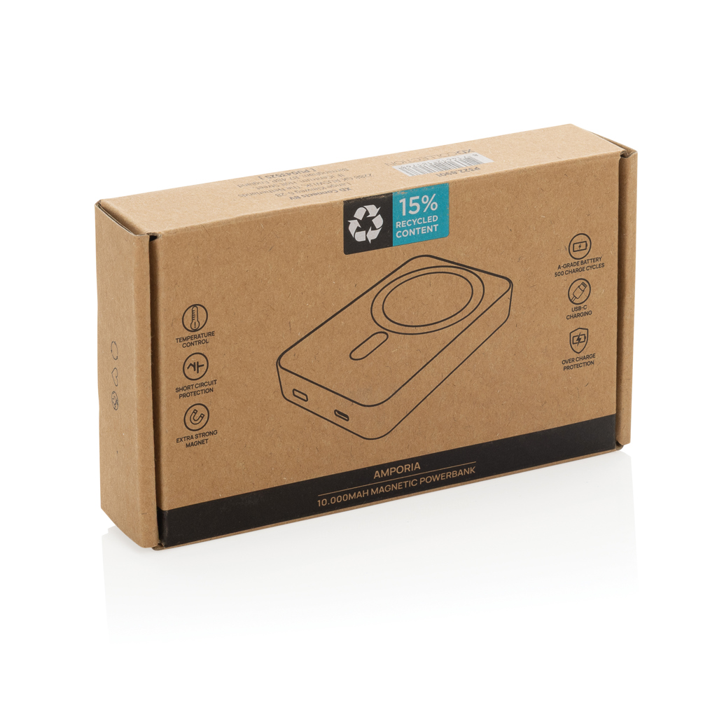 Batería magnética plástico reciclado Amporia RCS 10.000 mAh - Tecnología - Regalo Promocional Personalizado - imagen 7