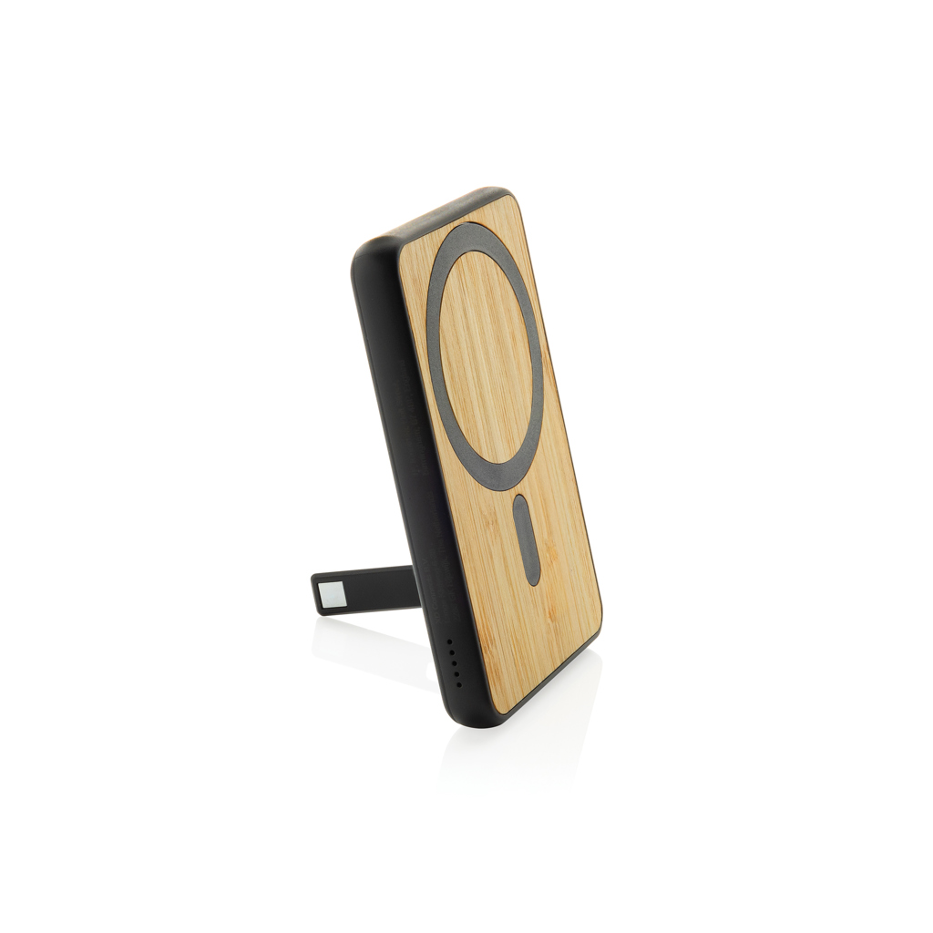 Powerbank mágnetica personalizada Zen RCS de bambú y plástico reciclado de 5000 mAh - Tecnología - Regalo Promocional Personalizado - imagen 3