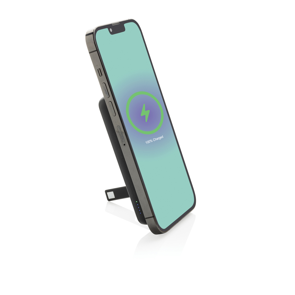 Powerbank mágnetica personalizada Zen RCS de bambú y plástico reciclado de 5000 mAh - Tecnología - Regalo Promocional Personalizado - imagen 4