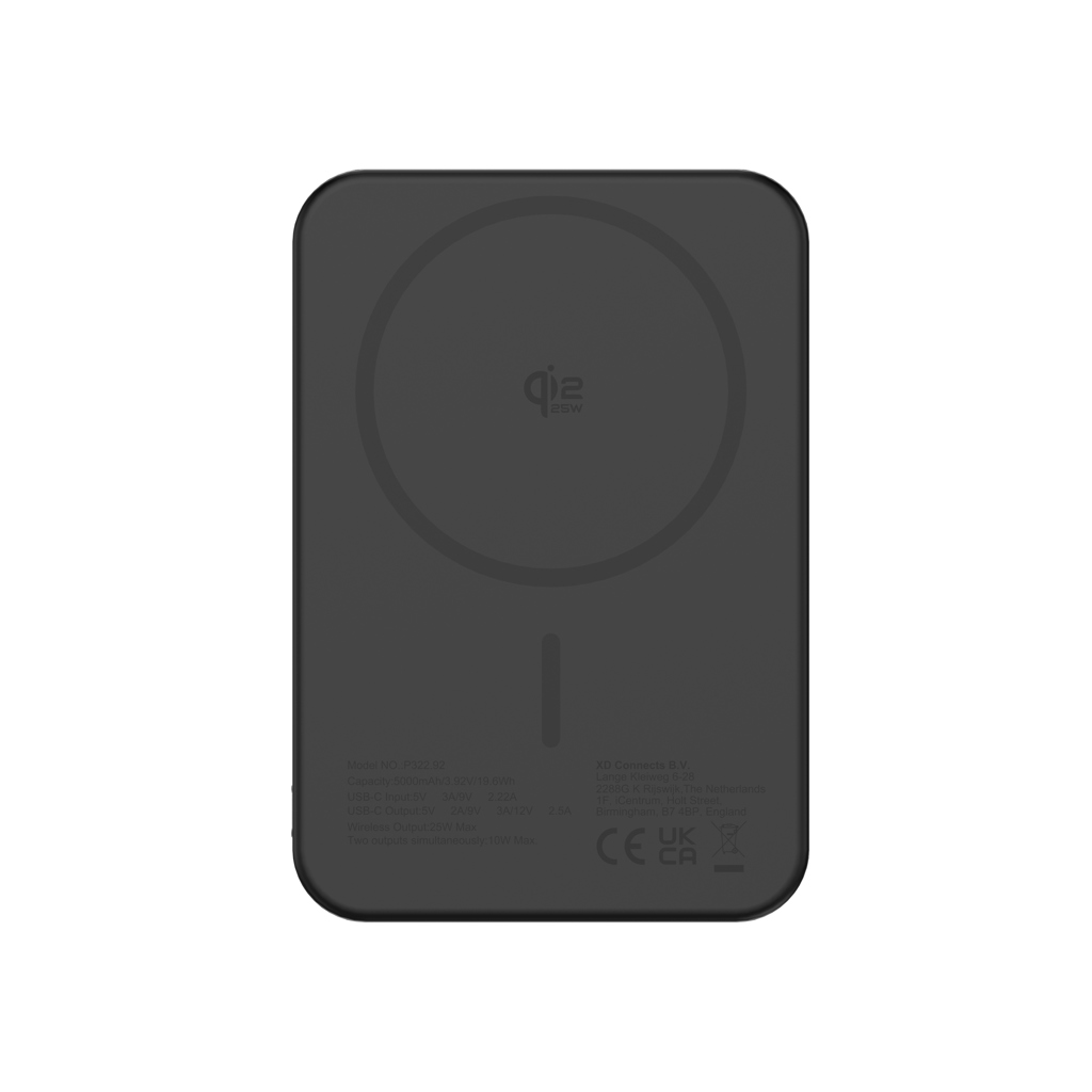 Powerbank magnética Urban Vitamin Pomona 5000 mAh Qi2.2 25W - Tecnología - Regalo Promocional Personalizado - imagen 9